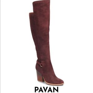 Burgundy Suede Boots